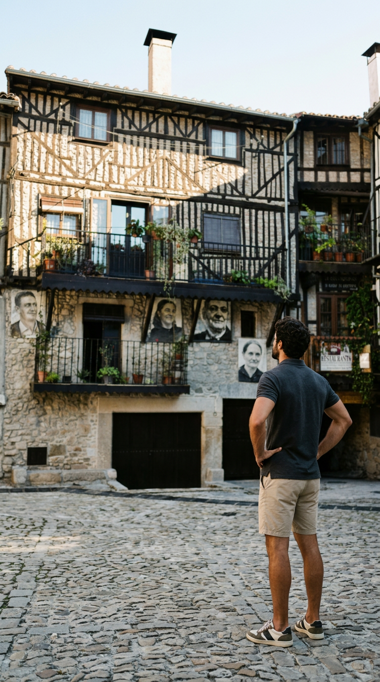 Iago Alba en Mogarraz, Sierra de Francia