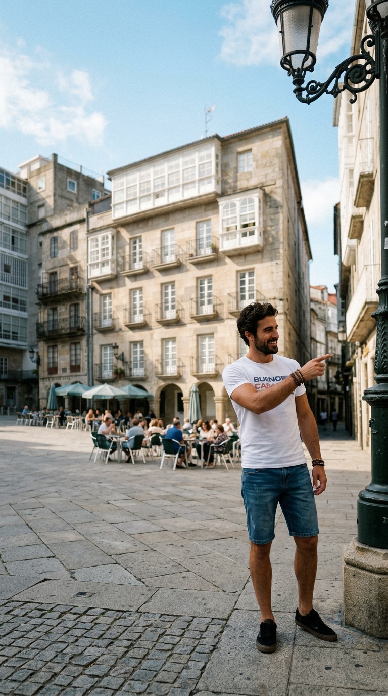 Iago Alba en Praza da Constitución, Vigo