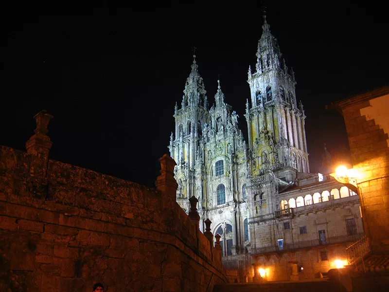 La Catedral de Santiago de noche